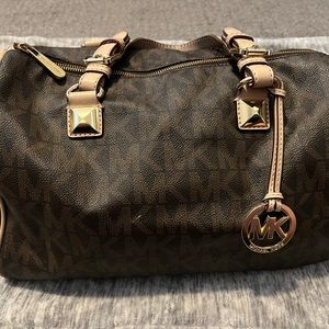 Michael Kors Large Monogram Satchel & Wallet